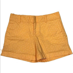 Caslon Yellow Polkadot Chino Shorts Size 0